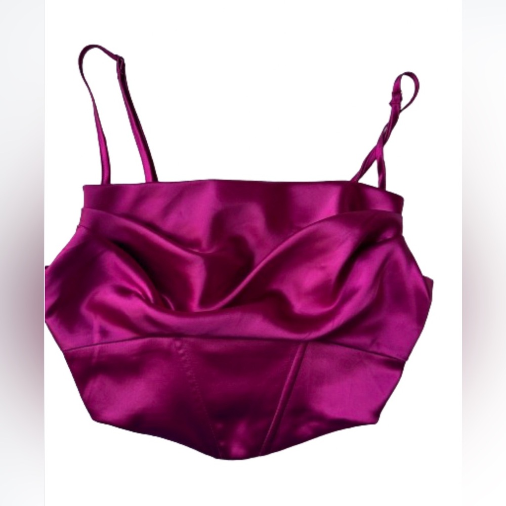 Fuchsia corset like spaghetti strap top size S
